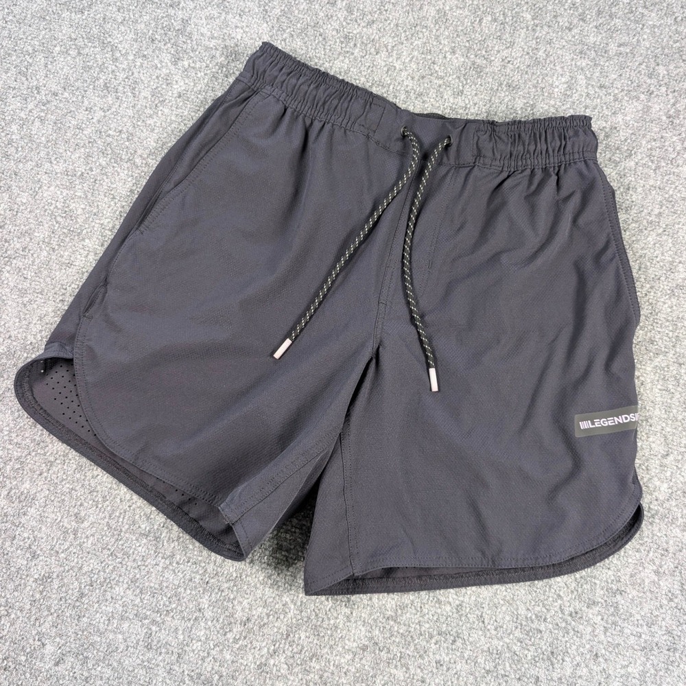 Legends Luka Shorts Mens Small‎ Black Drawstring Zipper Pocket Athletic Lined